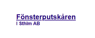 Fönsterputskåren i Stockholm AB