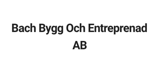 Bach Bygg Och Entreprenad AB
