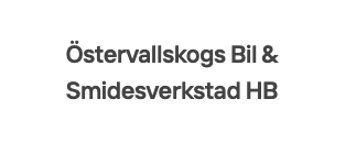 Östervallskogs Bil & Smidesverkstad HB