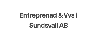 Entreprenad & Vvs i Sundsvall AB