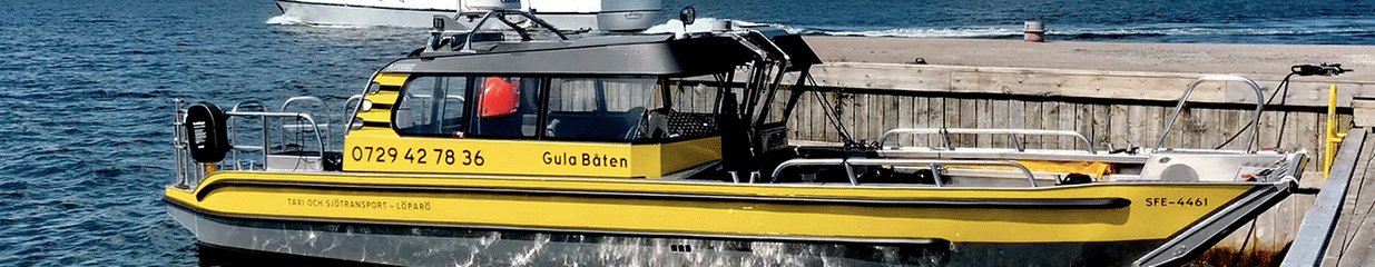 Gula Båten - båttaxi, taxibåt och sjötransporter - Båttaxi, Sjöservice