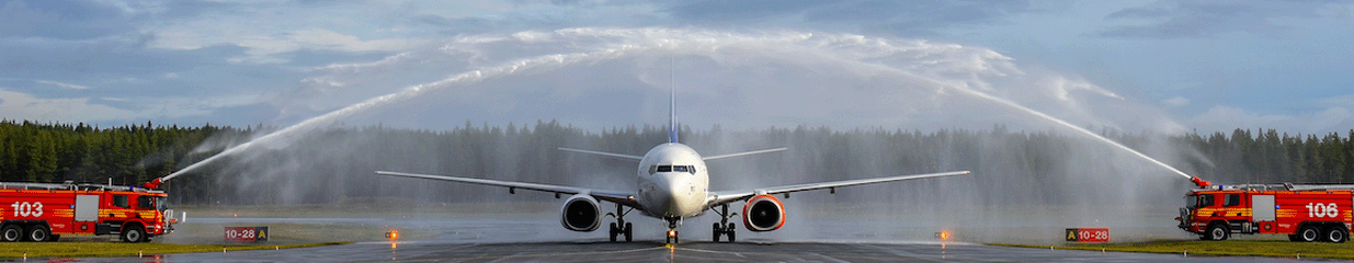 Skellefteå Airport - Flygplatser, Flygtransporter